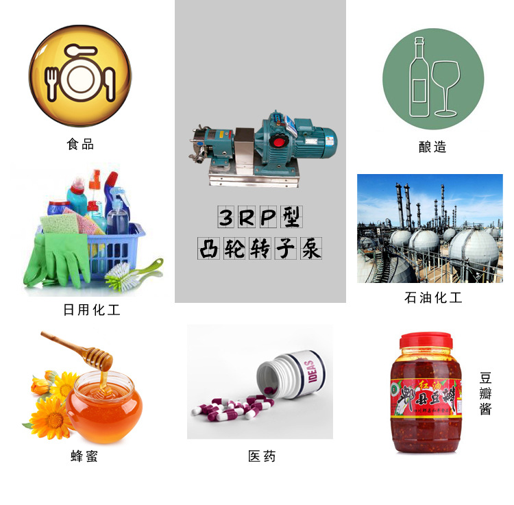 廠價銷售 微型轉子泵 衛生級凸輪泵 外貿貨源 3rp凸輪轉子泵示例圖9