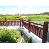 廣東仿木欄桿廠家有哪些生產(chǎn)供應，新村建設道路水泥仿木護欄安裝