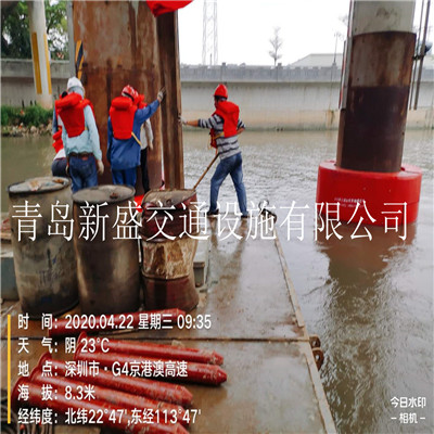 青島新盛交通2020年生產(chǎn)橋梁復合材料防撞圈安裝